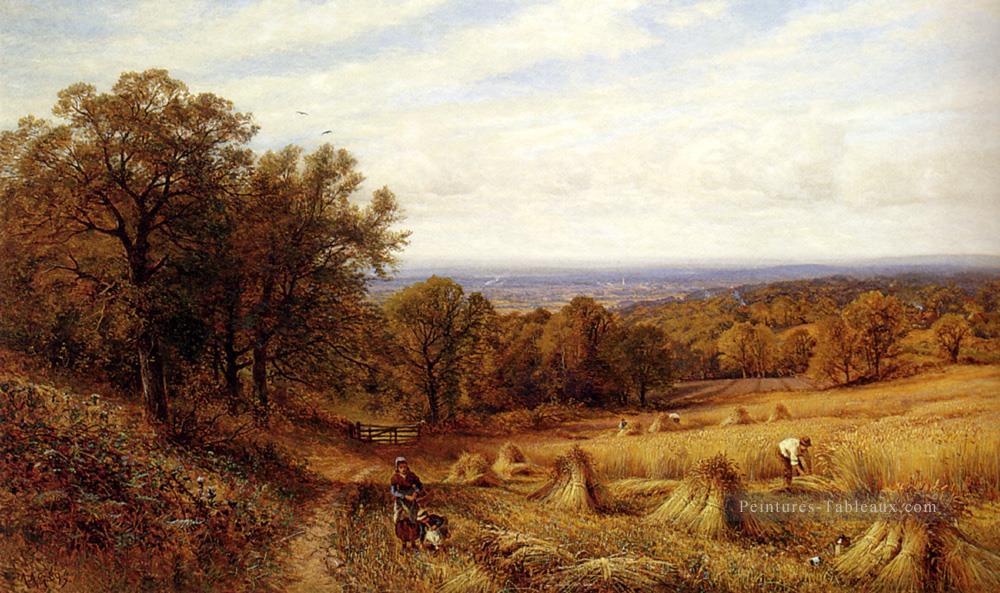 Récolte du paysage Alfred Glendening Peintures à l'huile